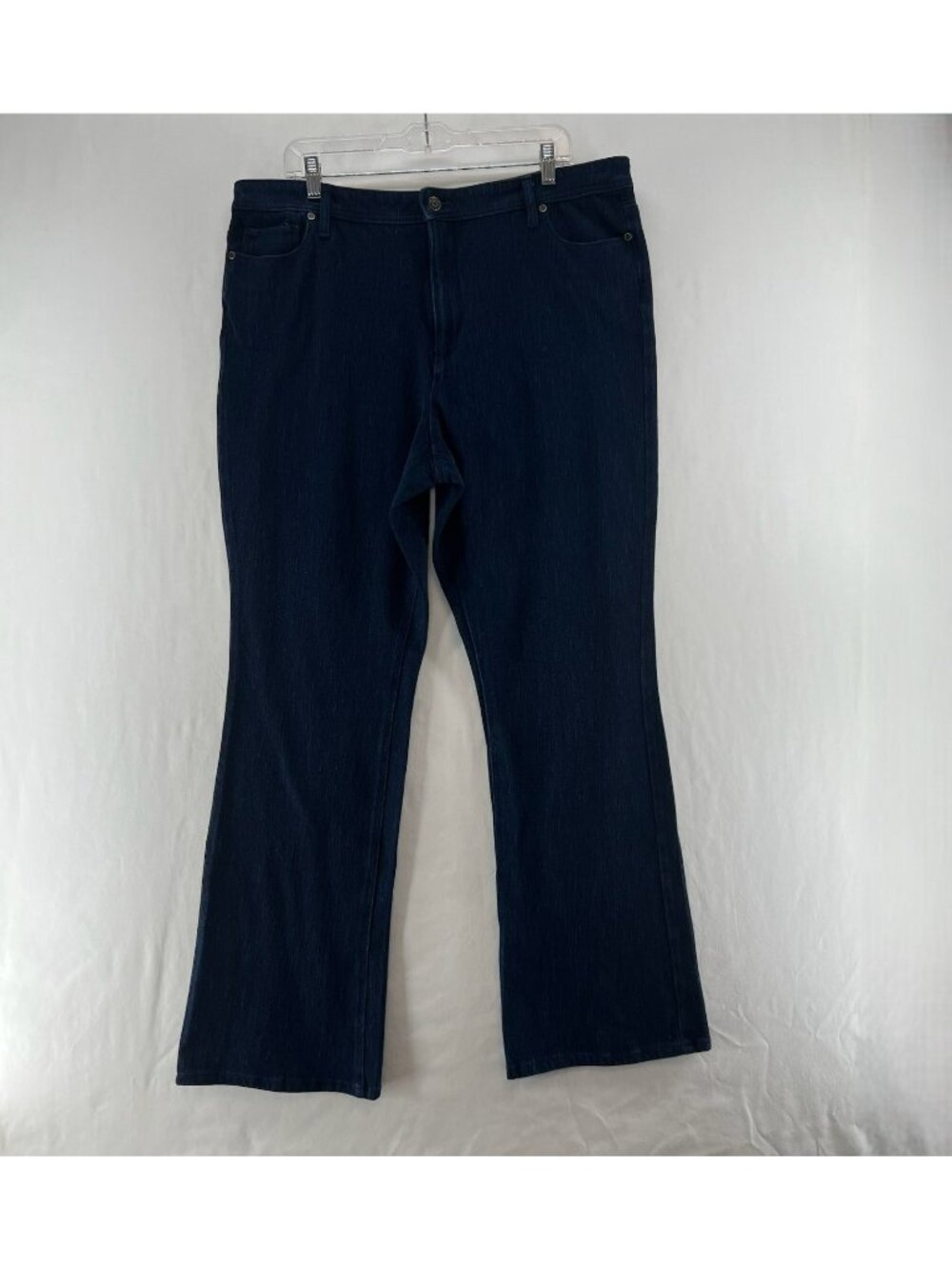 Coldwater Creek Classic Fit Jeans Womens 18 Stretch Denim Bootcut Dark Wash Blue